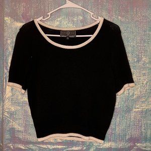 Vintage St. John Sport by Marie Gray Black Sweater size P.